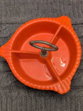 Vintage California Pottery Mid Century Modern Divided Serving Relish Dish
